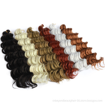 18inch Deep Wave Twist Crochet Hair Synthetic Braiding Hair Extensions Deep Twist Ombre Braids Low Tempreture Hair Extension